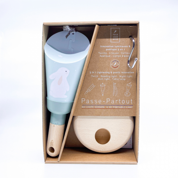 Coffret Lampe Nomade Motif "Lapin Etoiles"