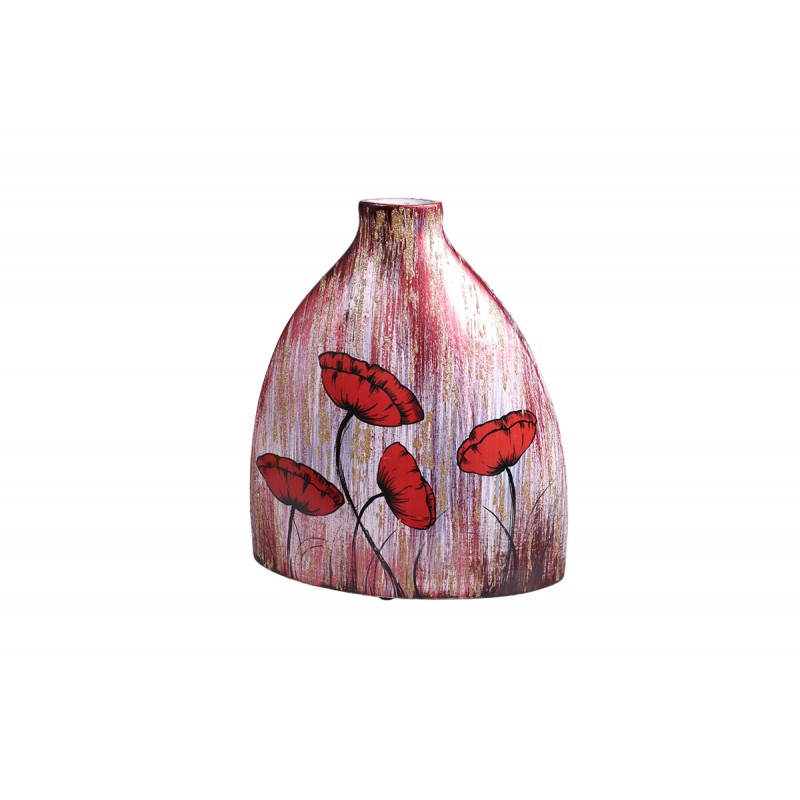 Vase Coquelicots Rouge 37,5 Cm