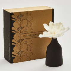 Diffuseur de Parfum Mana Avec Fleur De Sola Blanche & Vase Café