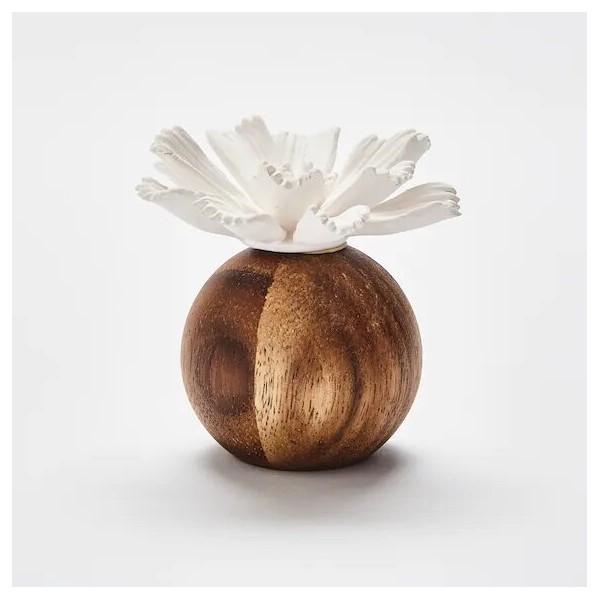 Ribon - Diffuseur De Parfum En Bois Et Céramique Blanche