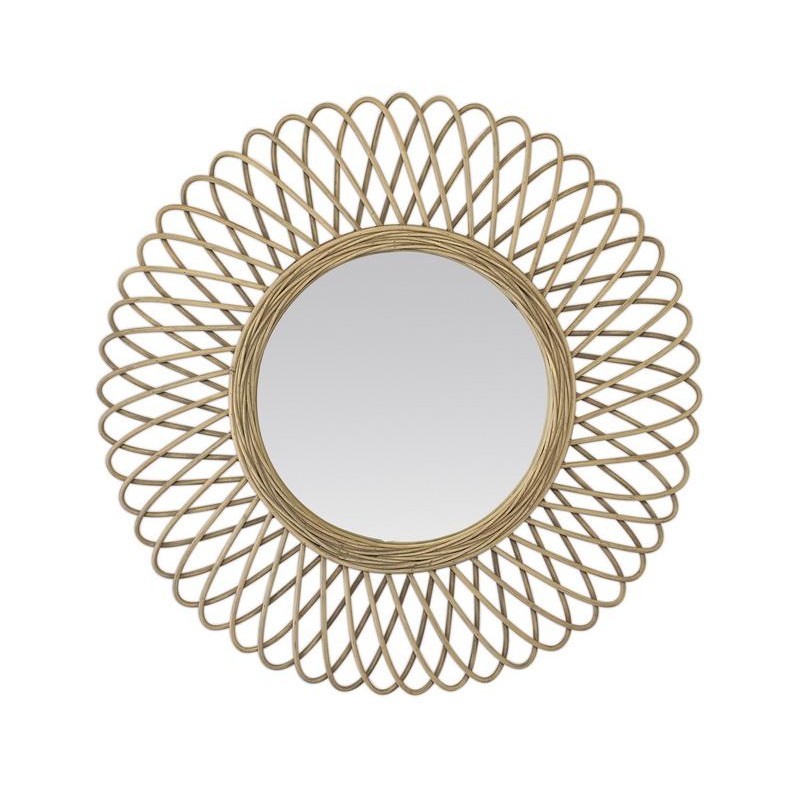 Miroir Mila Ø 58 Cm En Rotin Naturel