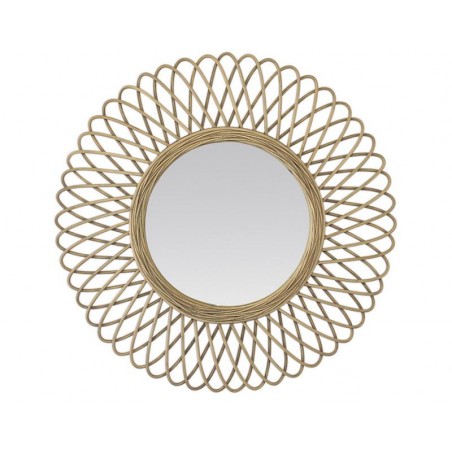 Miroir Mila Ø 58 Cm En Rotin Naturel