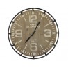 Horloge Murale Ø 65 Cm Bois Et Métal Blanchi