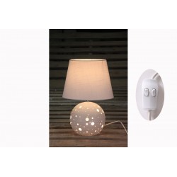 Lampe Porcelaine Boule Double Ampoule