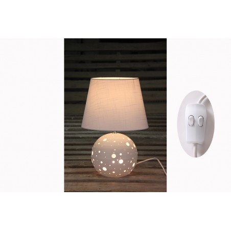 Lampe Porcelaine Boule Double Ampoule