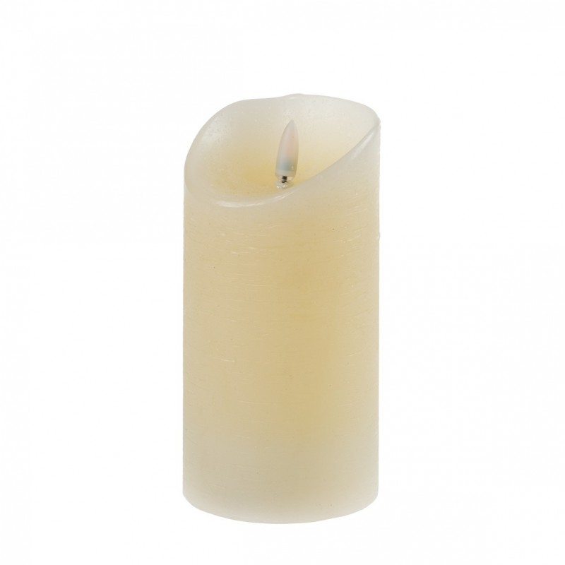 Bougie Cire Led Flamme Réaliste Grand Modèle Ivoire