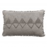 Coussin Hoggar Rectangulaire Coton Brut Tufté Gris