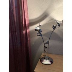 Lampe Double Ruban En Métal Chromé