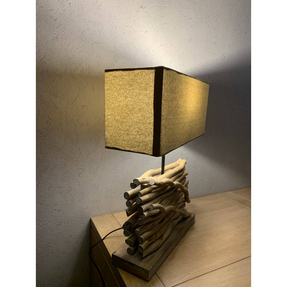 VEGETALIGHT│Lampe décorative végétale Liane - bois flotté