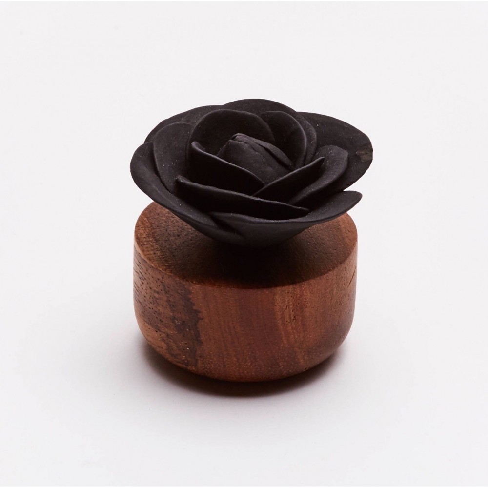 Rose Du Bengale - Diffuseur De Parfum En Bois Et Céramique Noire