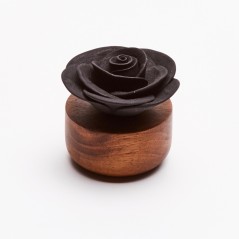 Gardénia Du Laos - Diffuseur De Parfum En Bois Et Céramique Noire